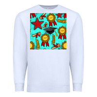 White graduation seamless pattern Premium Sweatshirt - BundleAndBundleShop