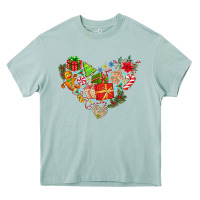 Arona merry Christmas heart Heavy Core Tee - CowhideDigitalArt