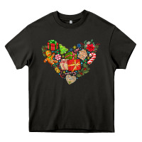 Asphalt merry Christmas heart Heavy Core Tee - CowhideDigitalArt