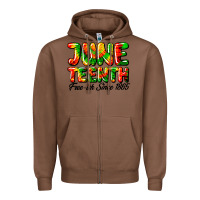 Chestnut juneteenth free ish since 1865 Zipper Hoodie - HRA Design Shop