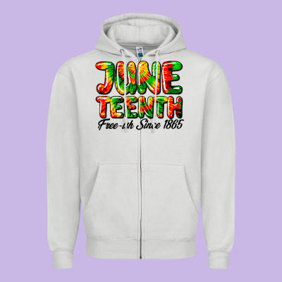 Juneteenth Free Ish Since 1865 Zipper Hoodie Designed By Hra Design Shop