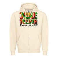 Sandshell juneteenth free ish since 1865 Zipper Hoodie - HRA Design Shop