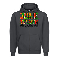 Smoke juneteenth free ish since 1865 Zipper Hoodie - HRA Design Shop