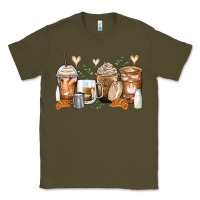Army Green latte coffee cups Classic Tee - Zillion Design Studio