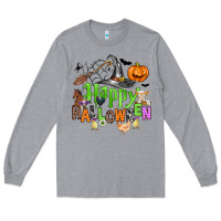 Heather Grey happy halloween farm animals Long Sleeve Tee - Zillion Design Studio