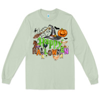 Matcha happy halloween farm animals Long Sleeve Tee - Zillion Design Studio