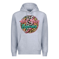 Heather Grey hot mess express Premium Hoodie - MaliasSmallBusiness