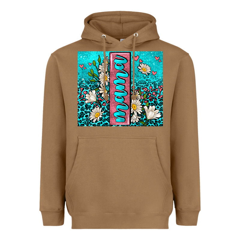 Turquoise Leopard Mama Heavyweight Hoodie by AdoDesignShop | Teevron