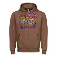 Chestnut king cake calories don't count skull Zipper Hoodie - FaDigitalArtStudio