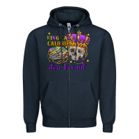 Navy king cake calories don't count skull Zipper Hoodie - FaDigitalArtStudio