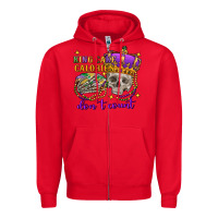 Red king cake calories don't count skull Zipper Hoodie - FaDigitalArtStudio