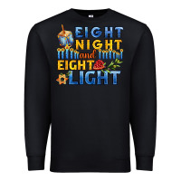 Black eight night and eight light for hanukkah Premium Sweatshirt - AdoDesignShop