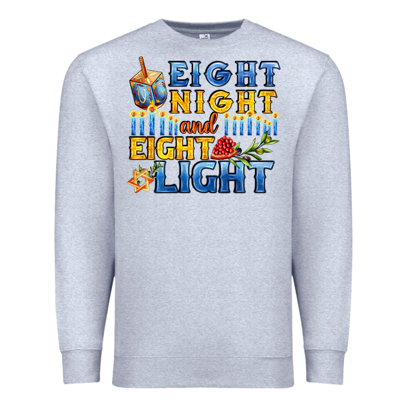 Eight Night And Eight Light For Hanukkah Premium Sweatshirt by AdoDesignShop | Teevron