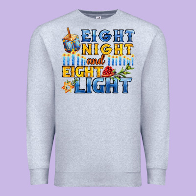 Eight Night And Eight Light For Hanukkah Premium Sweatshirt Designed By Adodesignshop