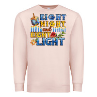 Pale Pink eight night and eight light for hanukkah Premium Sweatshirt - AdoDesignShop