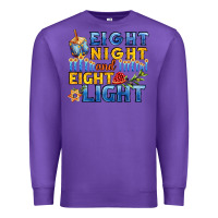 Purple eight night and eight light for hanukkah Premium Sweatshirt - AdoDesignShop