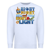 White eight night and eight light for hanukkah Premium Sweatshirt - AdoDesignShop