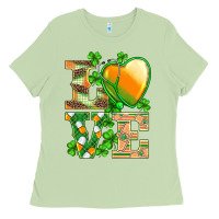 Matcha st.patricks nurse love heart stethoscope Ladies Tee - BarkalooDesign