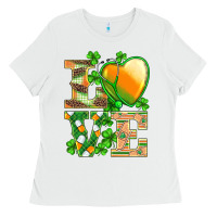 White st.patricks nurse love heart stethoscope Ladies Tee - BarkalooDesign