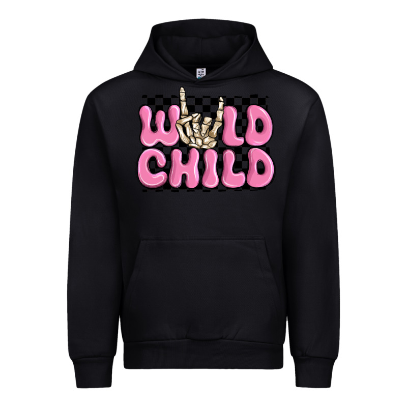 Wild Child Pink Skeleton Urban Hoodie by MaliasSmallBusiness | Teevron
