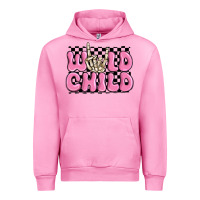 Fuchsia Pink wild child pink skeleton Urban Hoodie - MaliasSmallBusiness