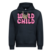 Navy wild child pink skeleton Urban Hoodie - MaliasSmallBusiness