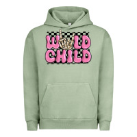 Pigment Oil Green wild child pink skeleton Urban Hoodie - MaliasSmallBusiness