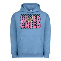 Pigment Pebble Blue wild child pink skeleton Urban Hoodie - MaliasSmallBusiness