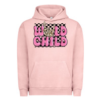 Pigment Salmon wild child pink skeleton Urban Hoodie - MaliasSmallBusiness