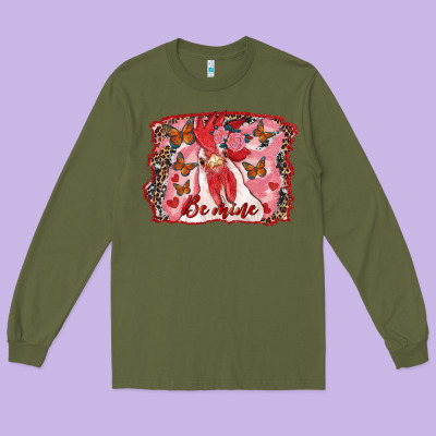 Be Mine Rooster Long Sleeve Tee Designed By Ranaportraitstore