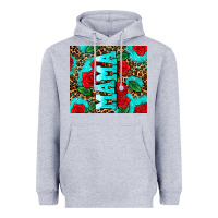 Heather Grey rose leopard mama Heavyweight Hoodie - AdoDesignShop