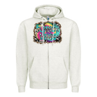 Oatmeal Heather summer vibes Zipper Hoodie - SublimationCraftShop