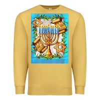 Antique Gold candlestick with parchment Premium Sweatshirt - AdoDesignShop