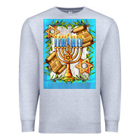 Heather Grey candlestick with parchment Premium Sweatshirt - AdoDesignShop