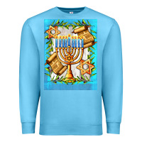 Ocean Blue candlestick with parchment Premium Sweatshirt - AdoDesignShop