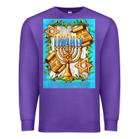 Purple candlestick with parchment Premium Sweatshirt - AdoDesignShop