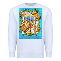 White candlestick with parchment Premium Sweatshirt - AdoDesignShop
