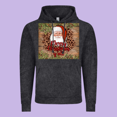 Santa Merry Christmas Y'all Vintage Hoodie Designed By Adodesignshop