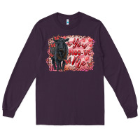 Plum you moo ve  me black angus Long Sleeve Tee - RanaPortraitStore