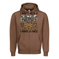 Chestnut i dont need a mood ring i have a face Zipper Hoodie - CowhideDigitalArt