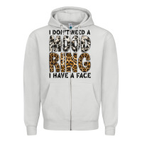 Dove Grey i dont need a mood ring i have a face Zipper Hoodie - CowhideDigitalArt