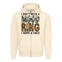 Sandshell i dont need a mood ring i have a face Zipper Hoodie - CowhideDigitalArt