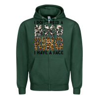 Sports Green i dont need a mood ring i have a face Zipper Hoodie - CowhideDigitalArt