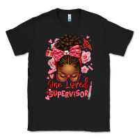 Black one loved supervisor afro messy bun Classic Tee - texasbilliewilder