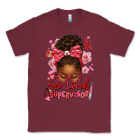 Burgundy one loved supervisor afro messy bun Classic Tee - texasbilliewilder