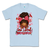 Dusty Blue one loved supervisor afro messy bun Classic Tee - texasbilliewilder