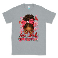 Heather Grey one loved supervisor afro messy bun Classic Tee - texasbilliewilder