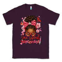 Plum one loved supervisor afro messy bun Classic Tee - texasbilliewilder