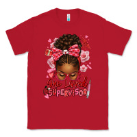 Red one loved supervisor afro messy bun Classic Tee - texasbilliewilder