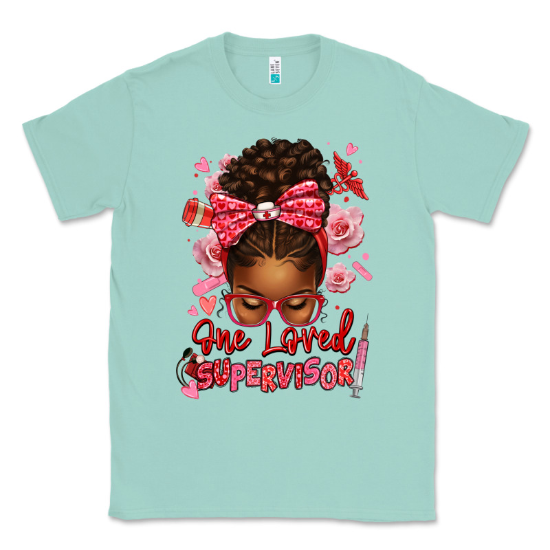 One Loved Supervisor Afro Messy Bun Classic Tee by texasbilliewilder | Teevron